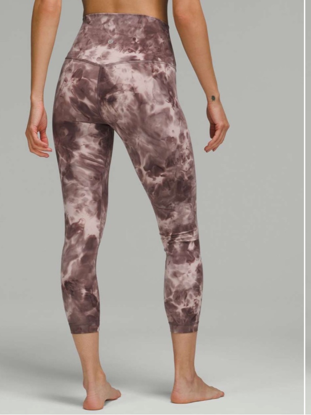 Lululemon Align High-Rise Crop 23" - Diamond Dye Mink Bery Pink Camo size 4